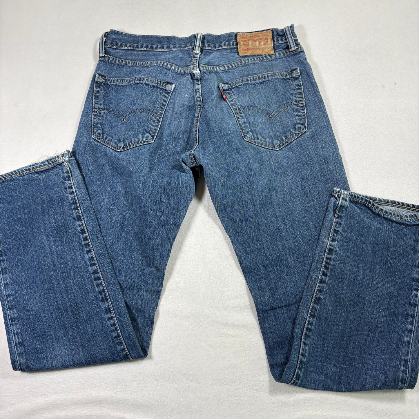 Levi’s Mens 505 Jeans 33x34 Blue Straight Leg Denim Vintage Y2K Workwear