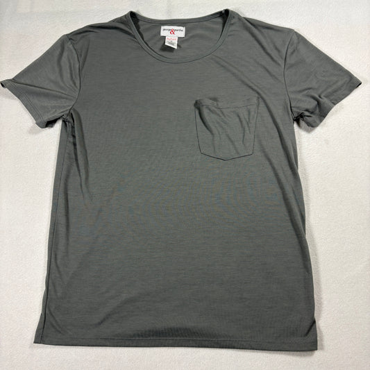 George & Martha Boyfriend T Shirt Womens Medium Gray Pocket Soft Casual Tee