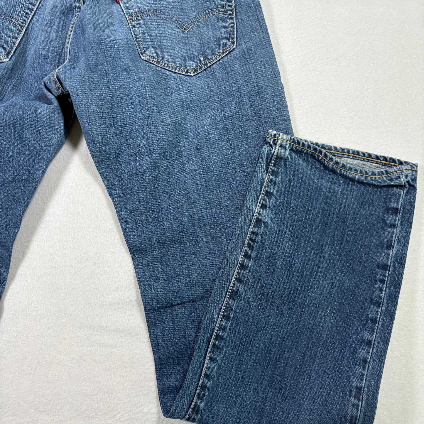 Levi’s Mens 505 Jeans 33x34 Blue Straight Leg Denim Vintage Y2K Workwear