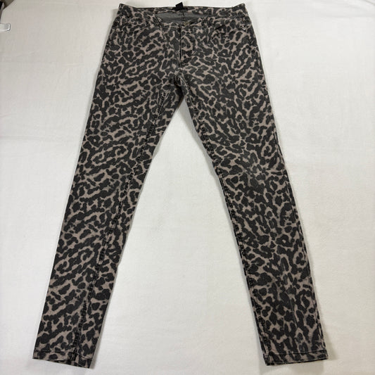Womens H&M Skinny Jeans Size 12 Leopard Print Stretch Denim Y2K Streetwear Retro