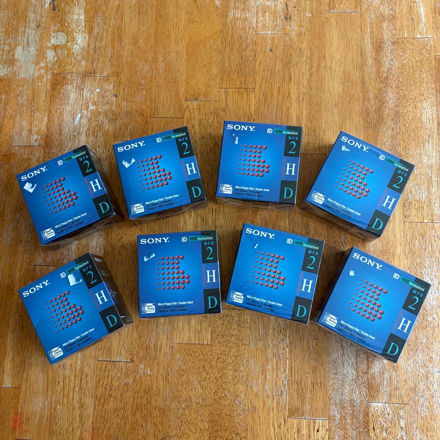Sony 3.5" Floppy Disk 10 Pack MFD-2HD HD IBM Formatted Sealed Vintage 1995 New