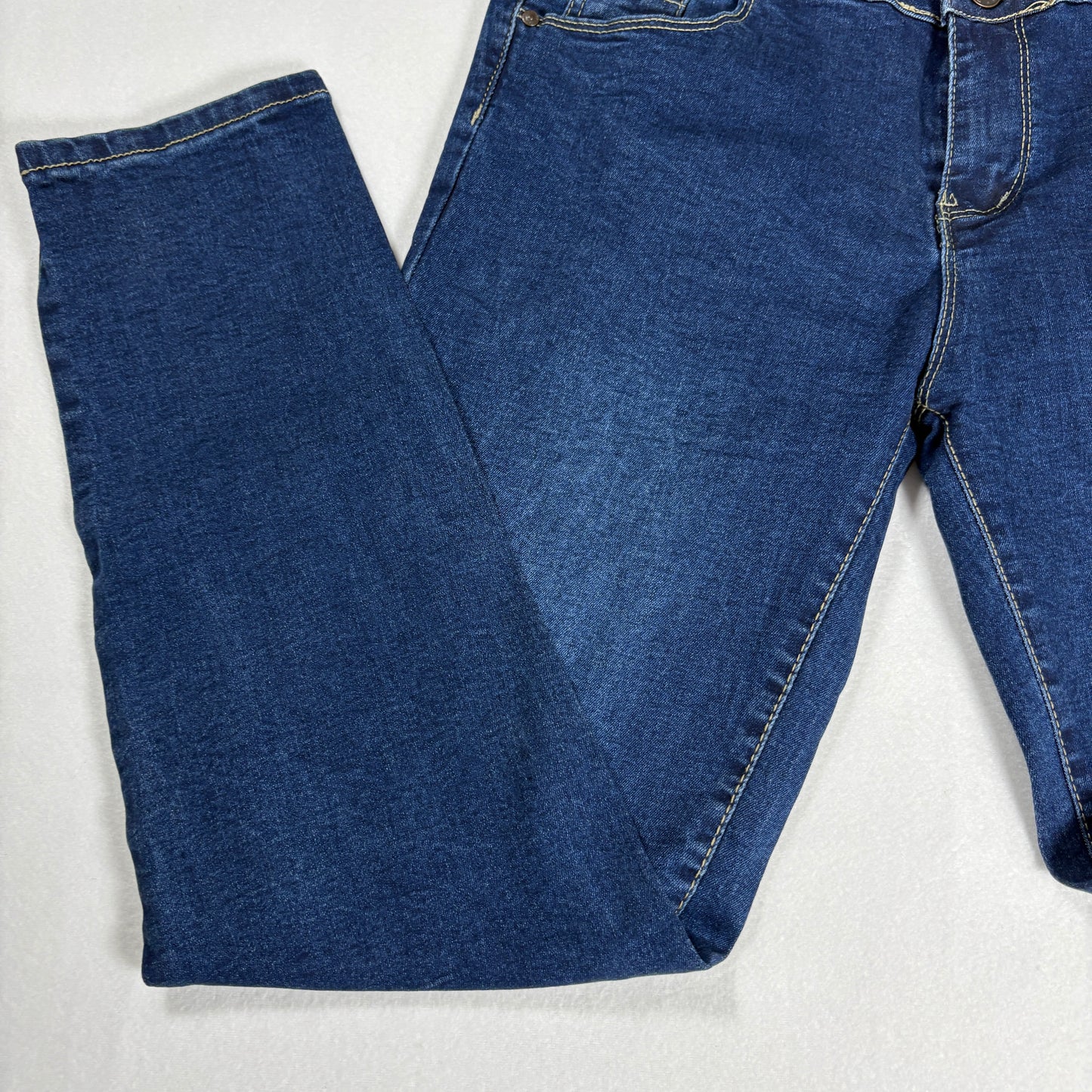 Emme Jordan Denim Jeans Women’s 15 Dark Wash Skinny Mid Rise Stretch Triple Button