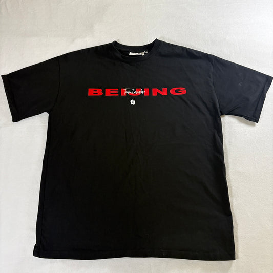 Team Invader Beijing Graphic T Shirt Mens XXL Black Streetwear Logo Tee China