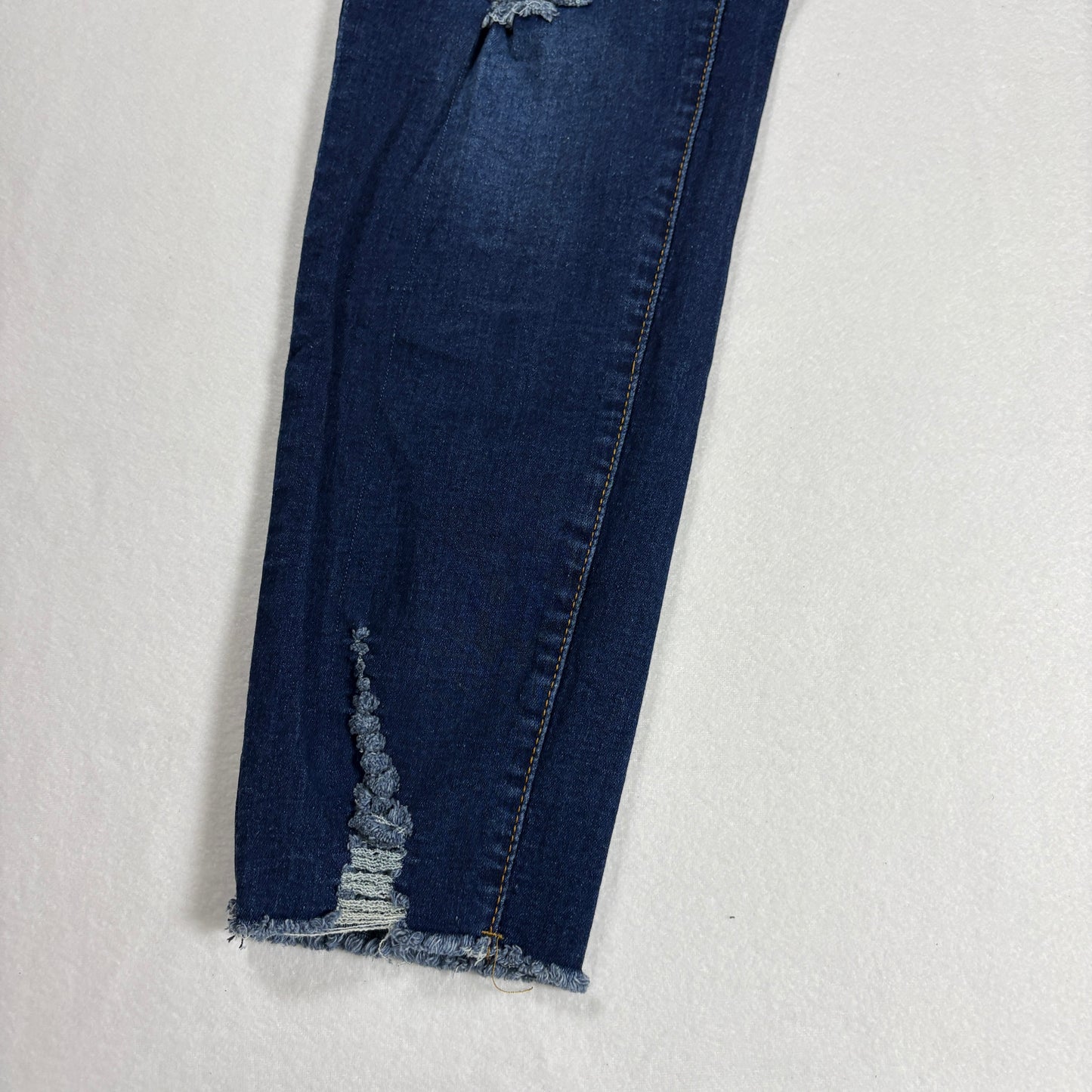 Emme Jordan Denim Jeans Women’s 15 Dark Wash Distressed Ripped Skinny Stretch