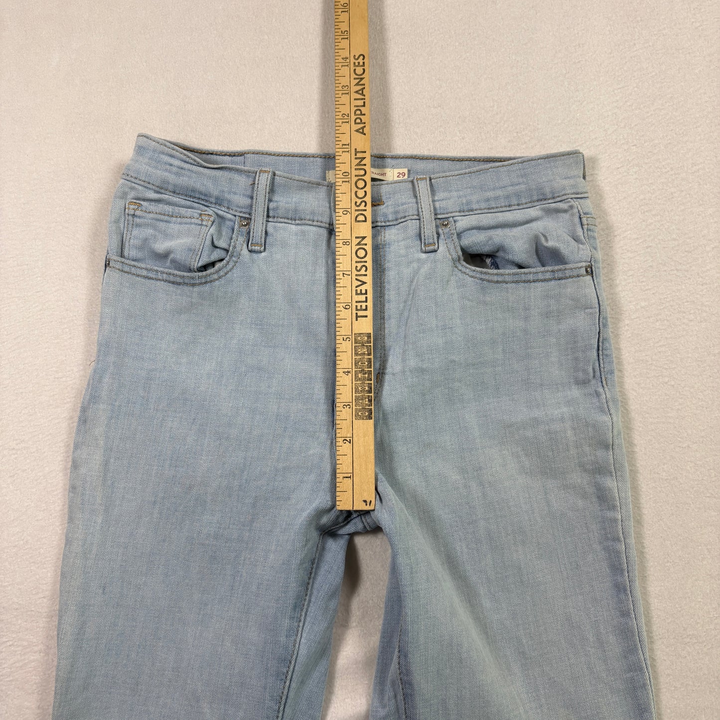 Levi’s Womens 724 High Rise Straight Jeans 29 Light Wash Distressed Y2K Grunge