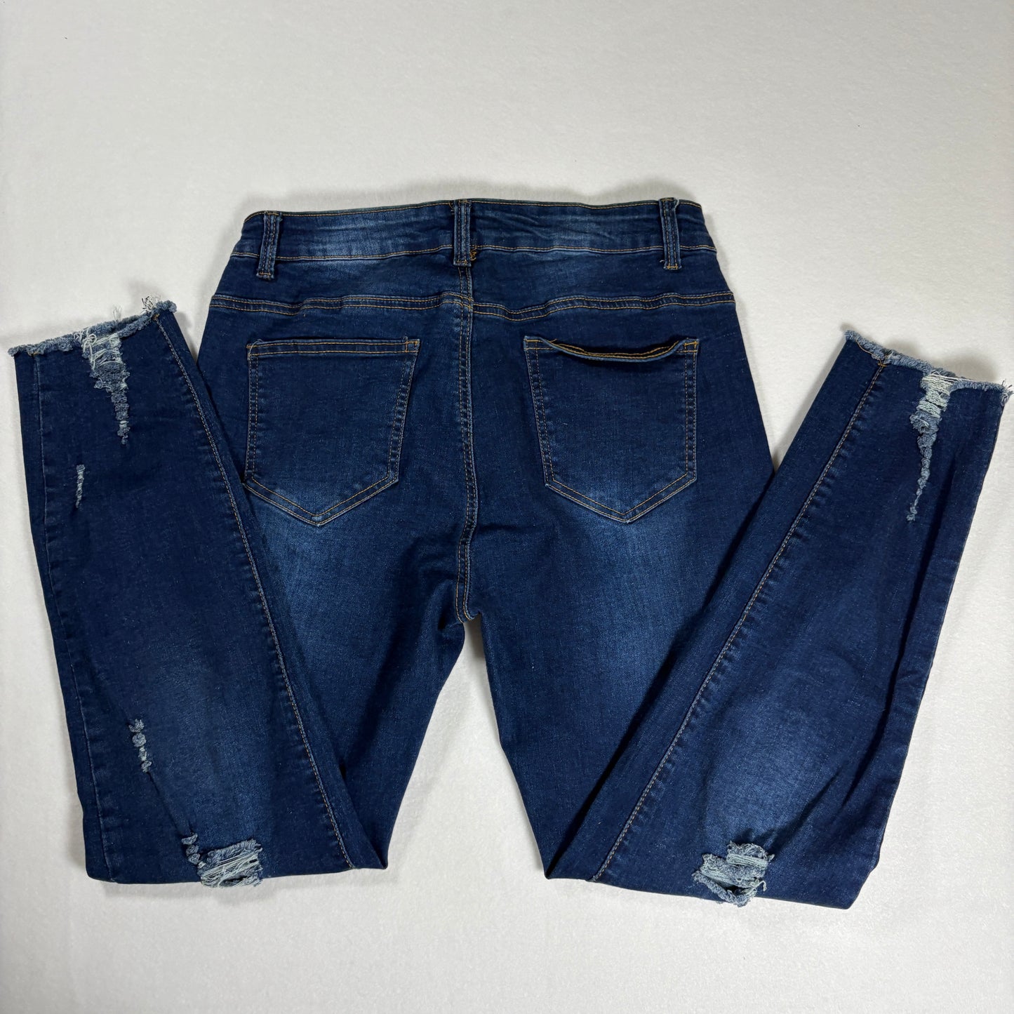 Emme Jordan Denim Jeans Women’s 15 Dark Wash Distressed Ripped Skinny Stretch