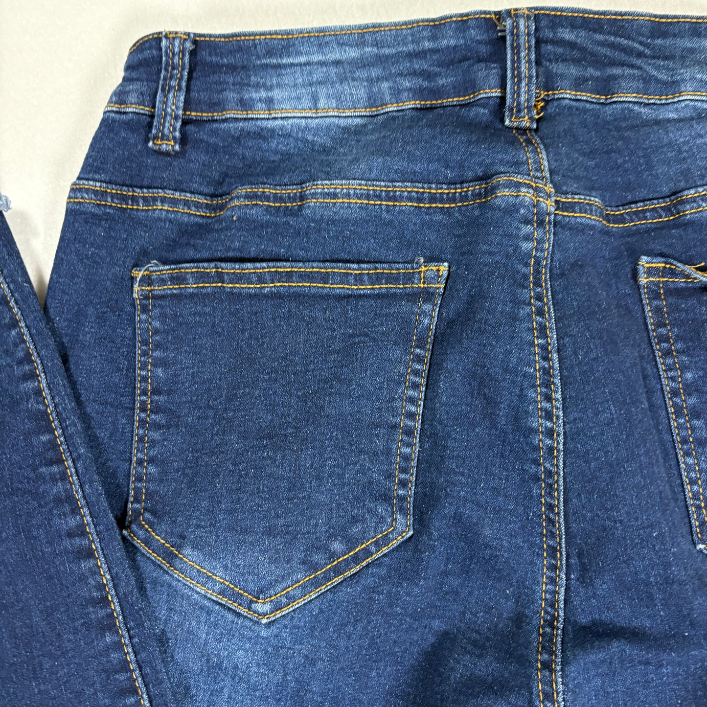 Emme Jordan Denim Jeans Women’s 15 Dark Wash Distressed Ripped Skinny Stretch