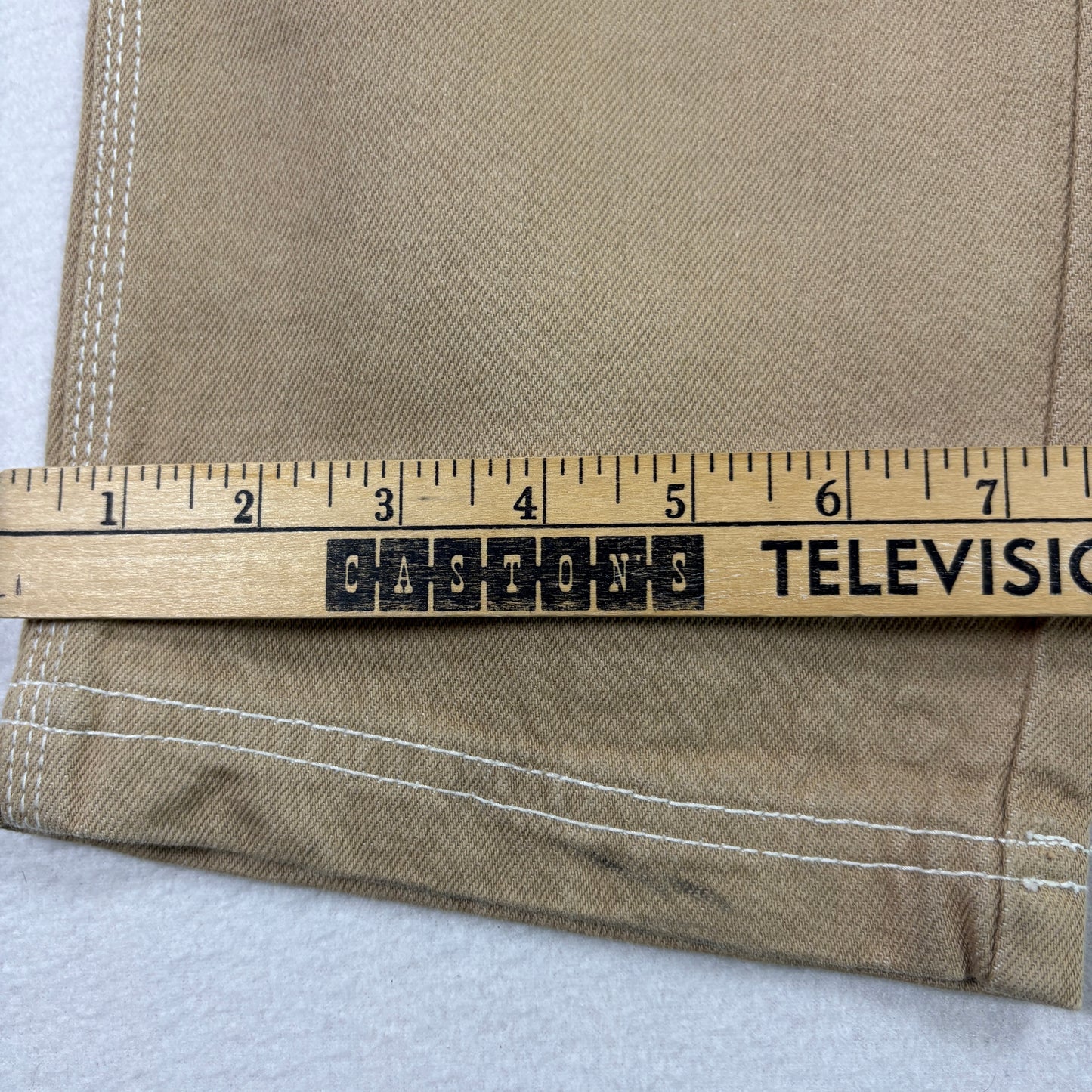 Slam Ups Mens Carpenter Pants 12x26 Tan Khaki Workwear Utility Pockets Y2K