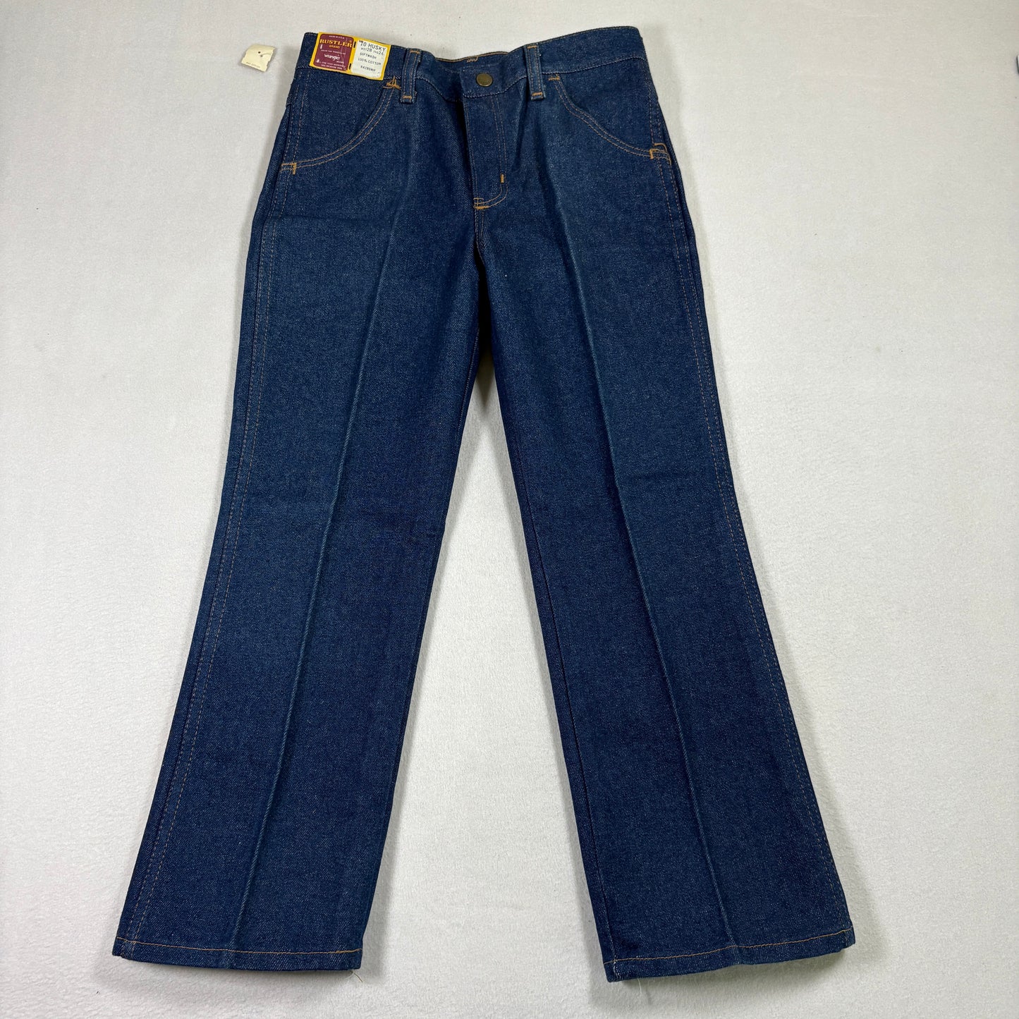 VTG Rustler by Wrangler Boys 10 Husky Jeans USA Made 28x24 Deadstock NOS NWT