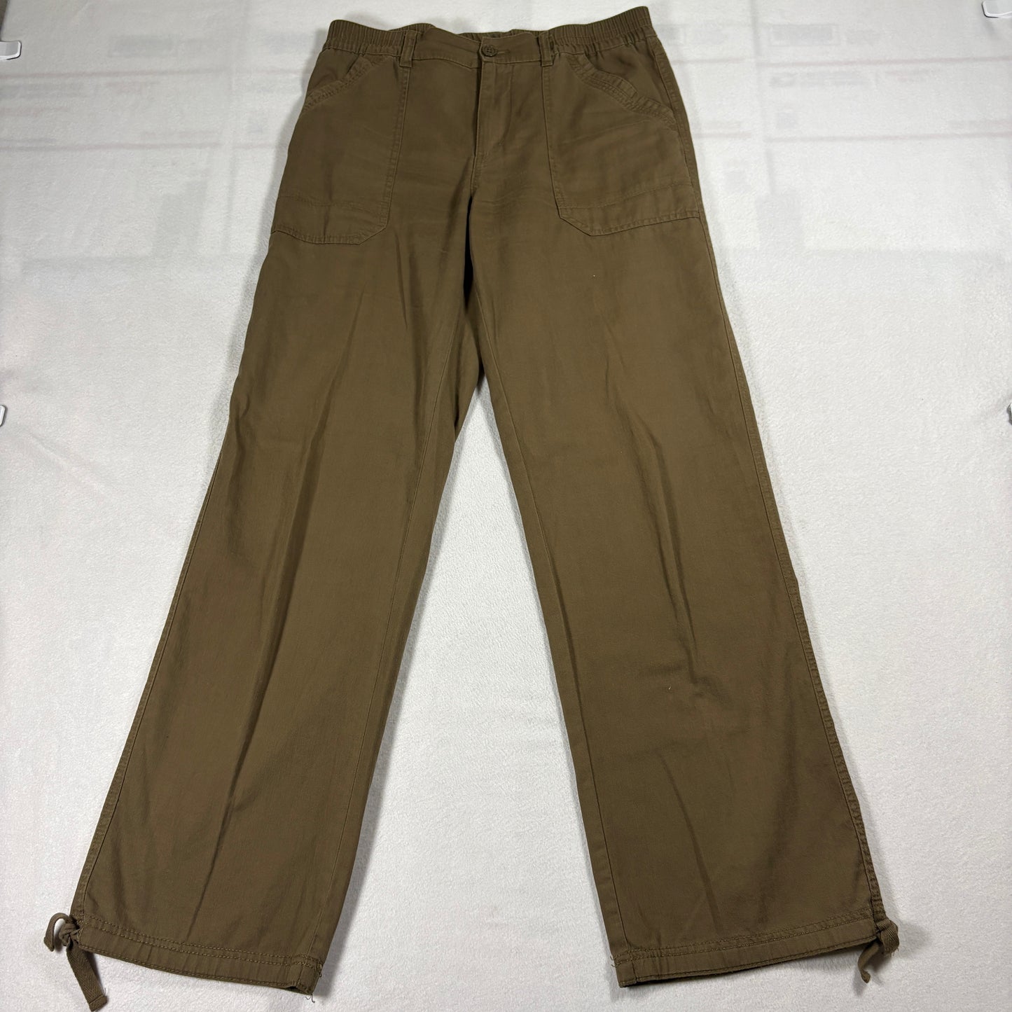 Supplies Womens Size 8 (29W) Brown Utility Pants Adjustable Hem Casual Cotton
