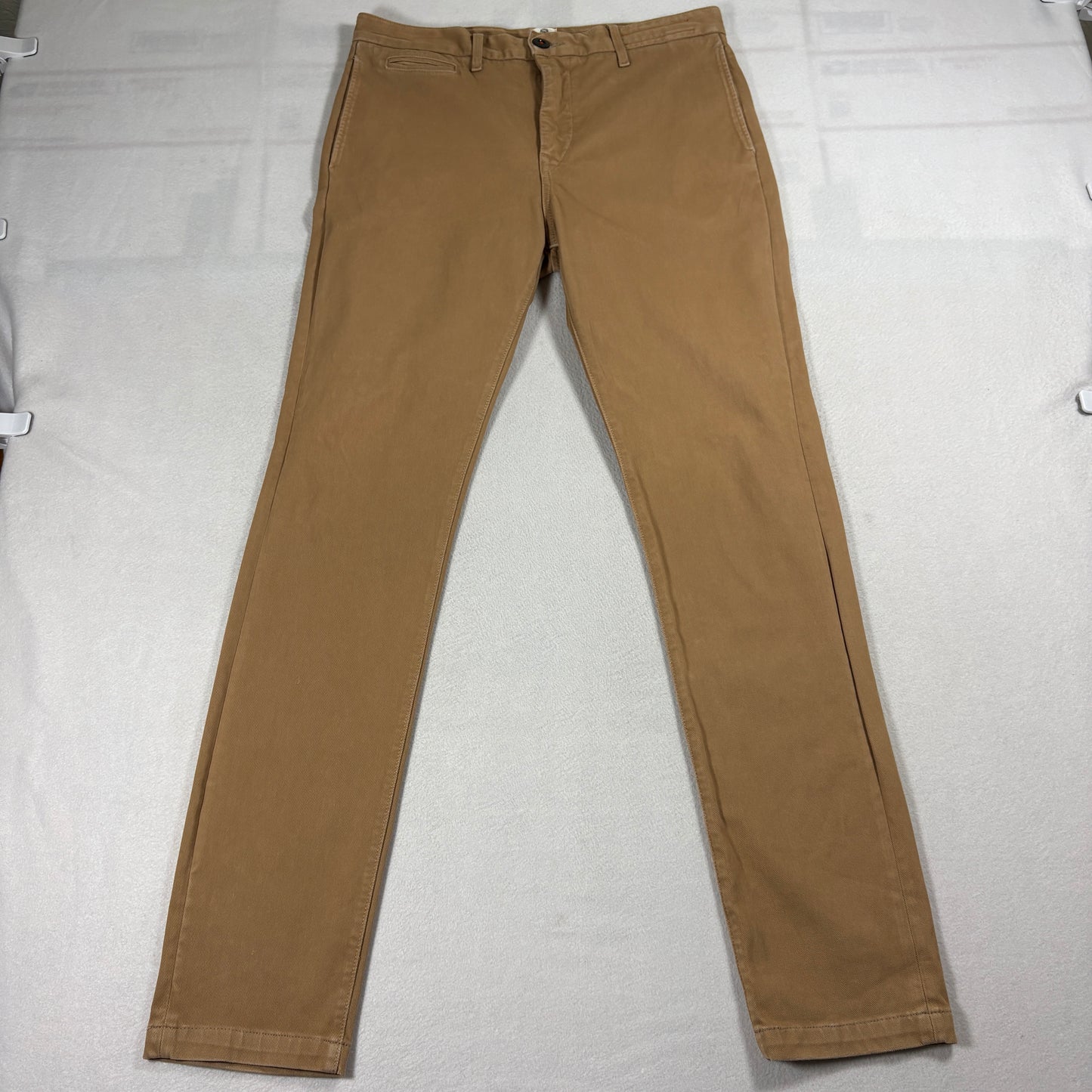 KATO by Hiroshi Kato Mens 31 Tan Slim Fit Chino Pants Made in USA Stretch