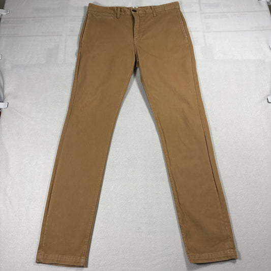 KATO by Hiroshi Kato Mens 31 Tan Slim Fit Chino Pants Made in USA Stretch