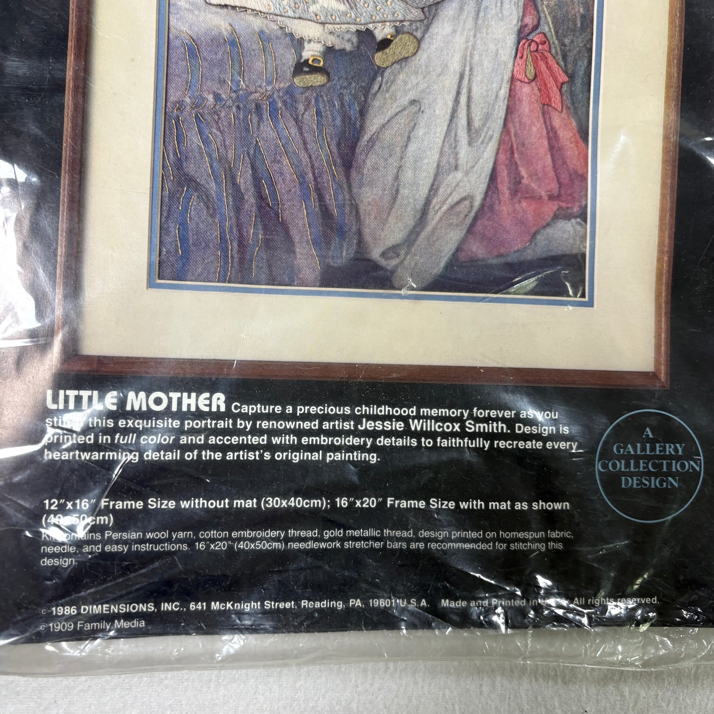 Dimensions Little Mother Crewel Embroidery Kit 1315 Vintage 1979 Complete