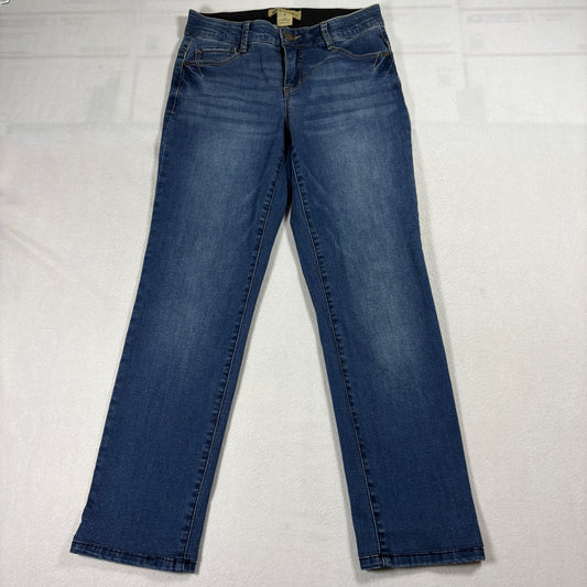 Democracy Ab Technology Womens Size 6 Blue Stretch Straight Leg Jeans Denim