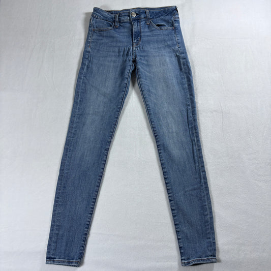American Eagle Jeans Womens Size 2 Blue Skinny Next Level Stretch Denim Fit Y2K