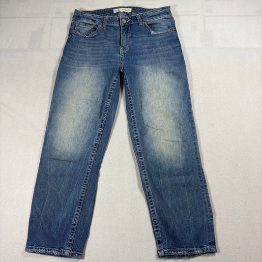 BKE Stella Mid Rise Womens Size 29 Blue Slim Fit Jeans Faded Stretch Denim