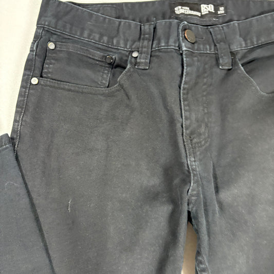 RSQ Jeans Men’s Black New York Slim Straight Denim Pants Size 32x32