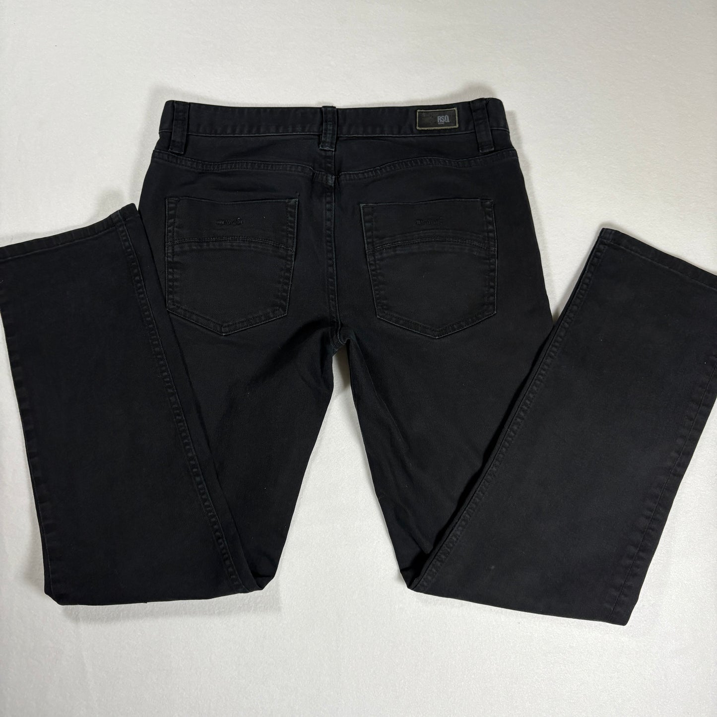 RSQ Jeans Men’s Black New York Slim Straight Denim Pants Size 32x32
