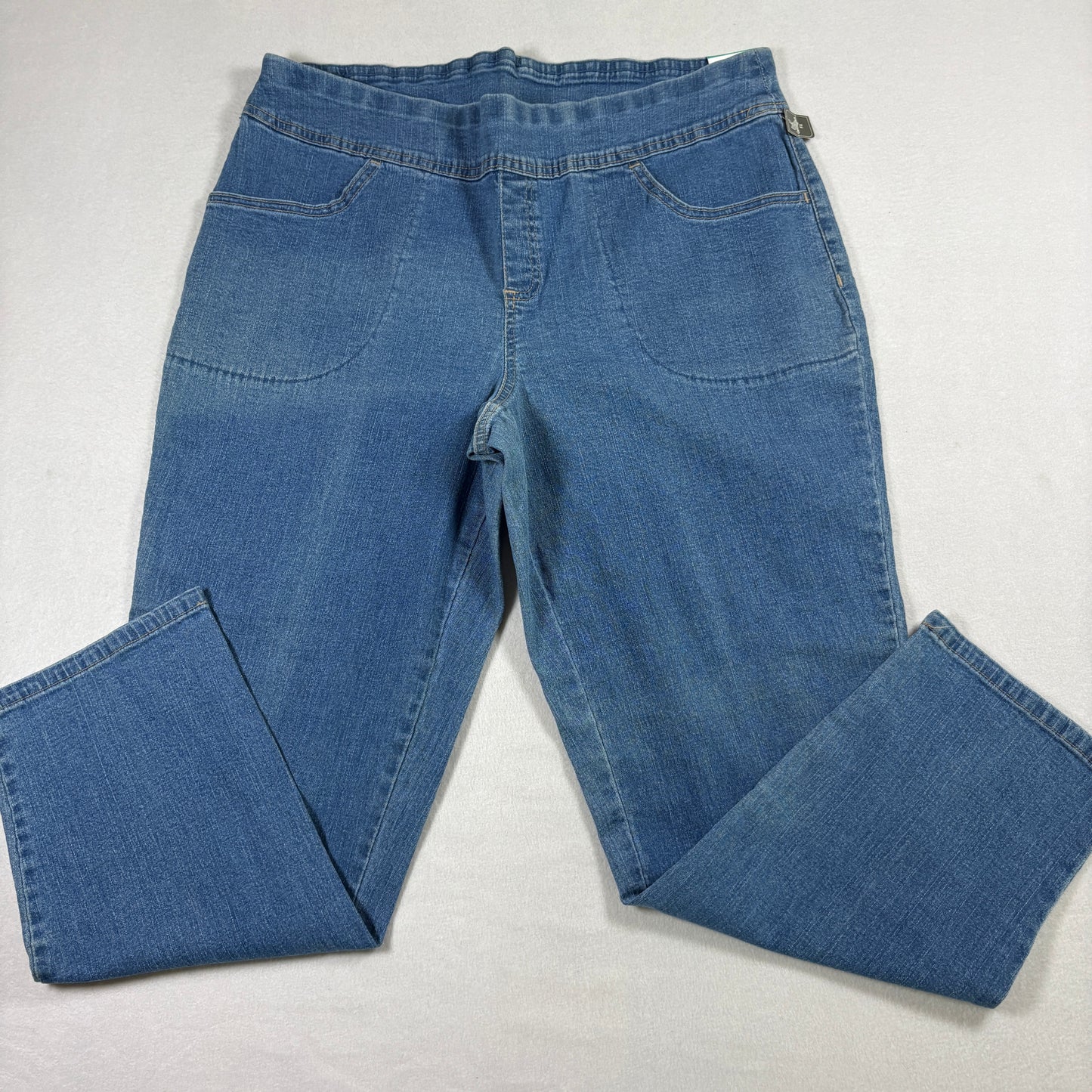 Terra & Sky Womens Plus 14W Petite Jeans NWT Straight Comfort Waist Stretch Denim