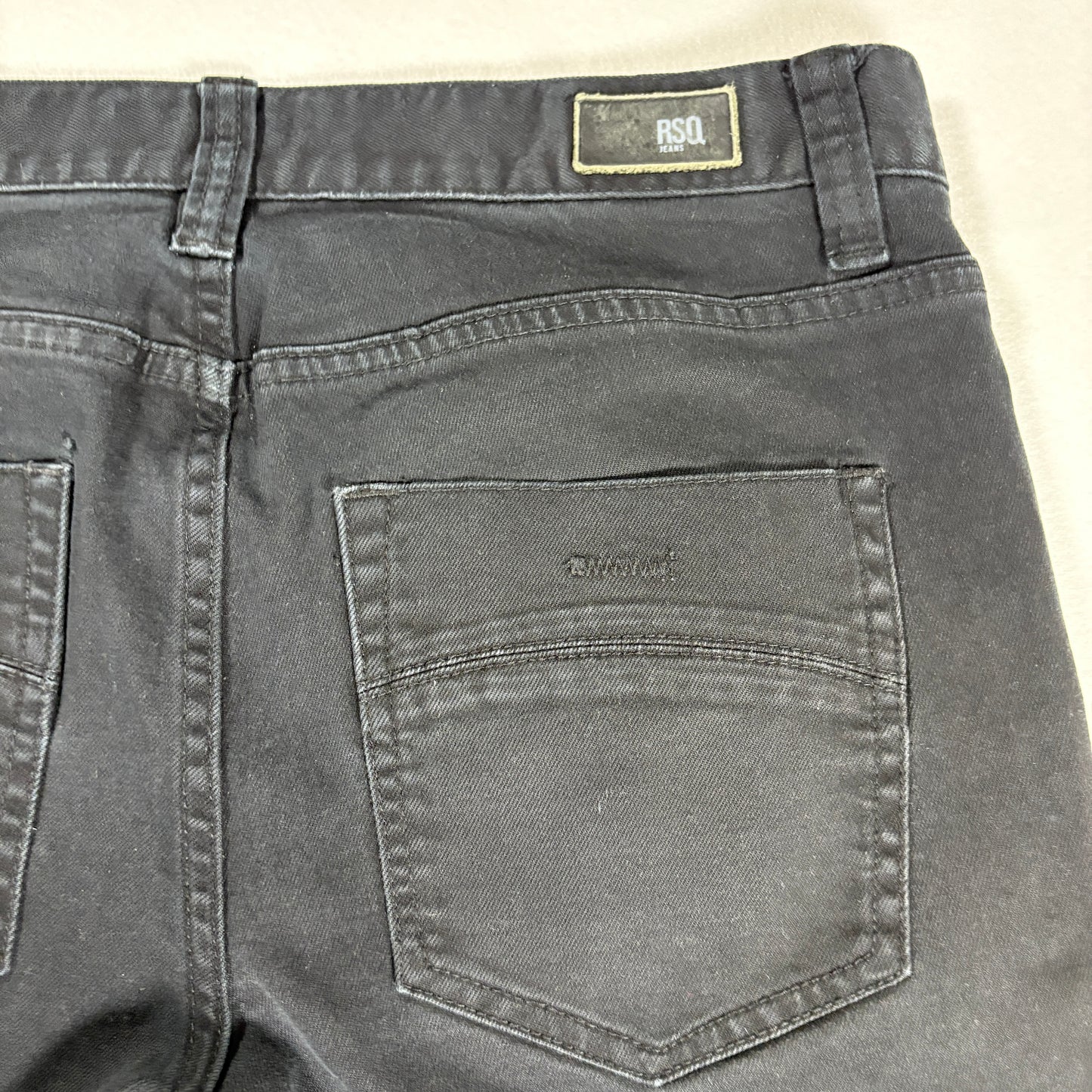 RSQ Jeans Men’s Black New York Slim Straight Denim Pants Size 32x32