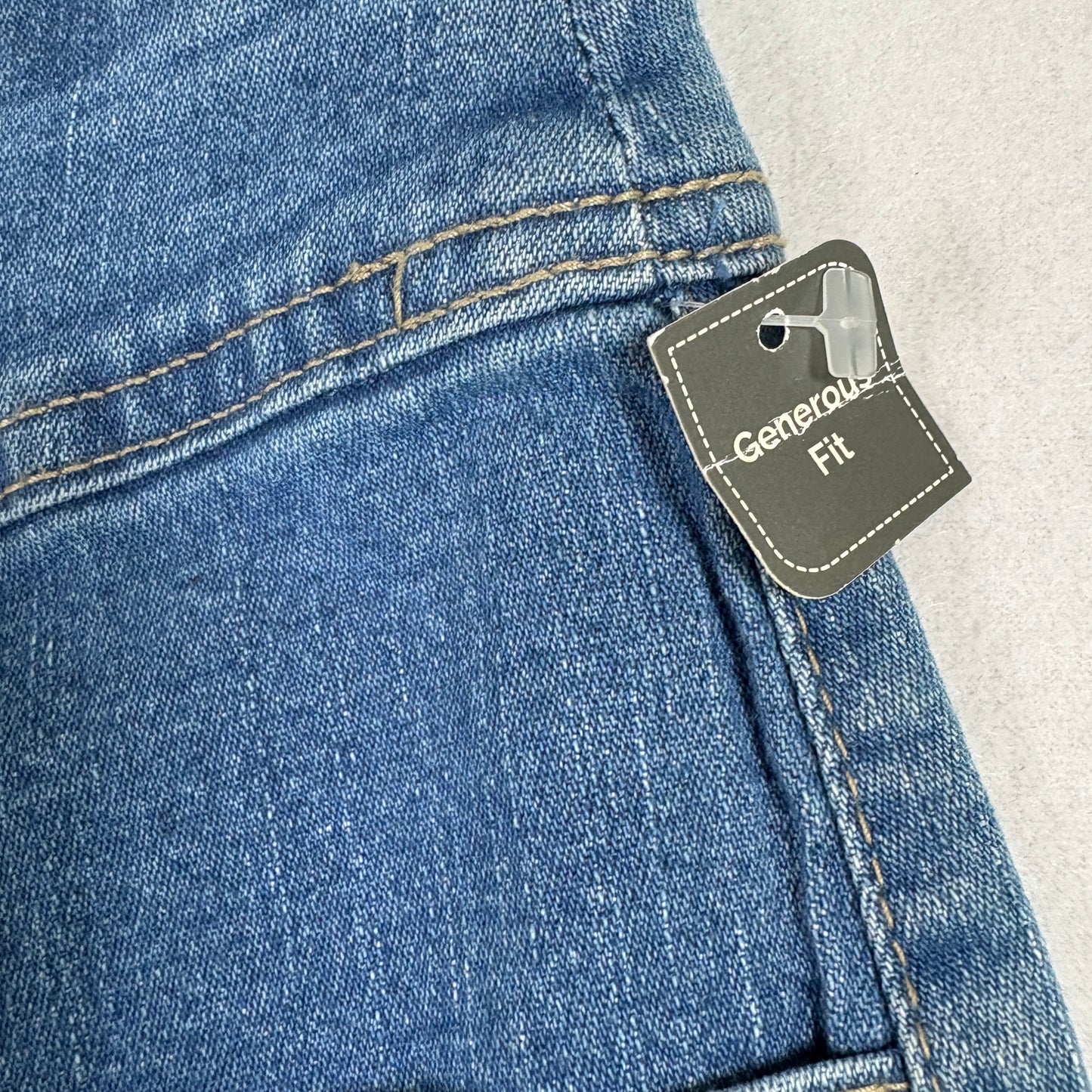 Terra & Sky Womens Plus 14W Petite Jeans NWT Straight Comfort Waist Stretch Denim