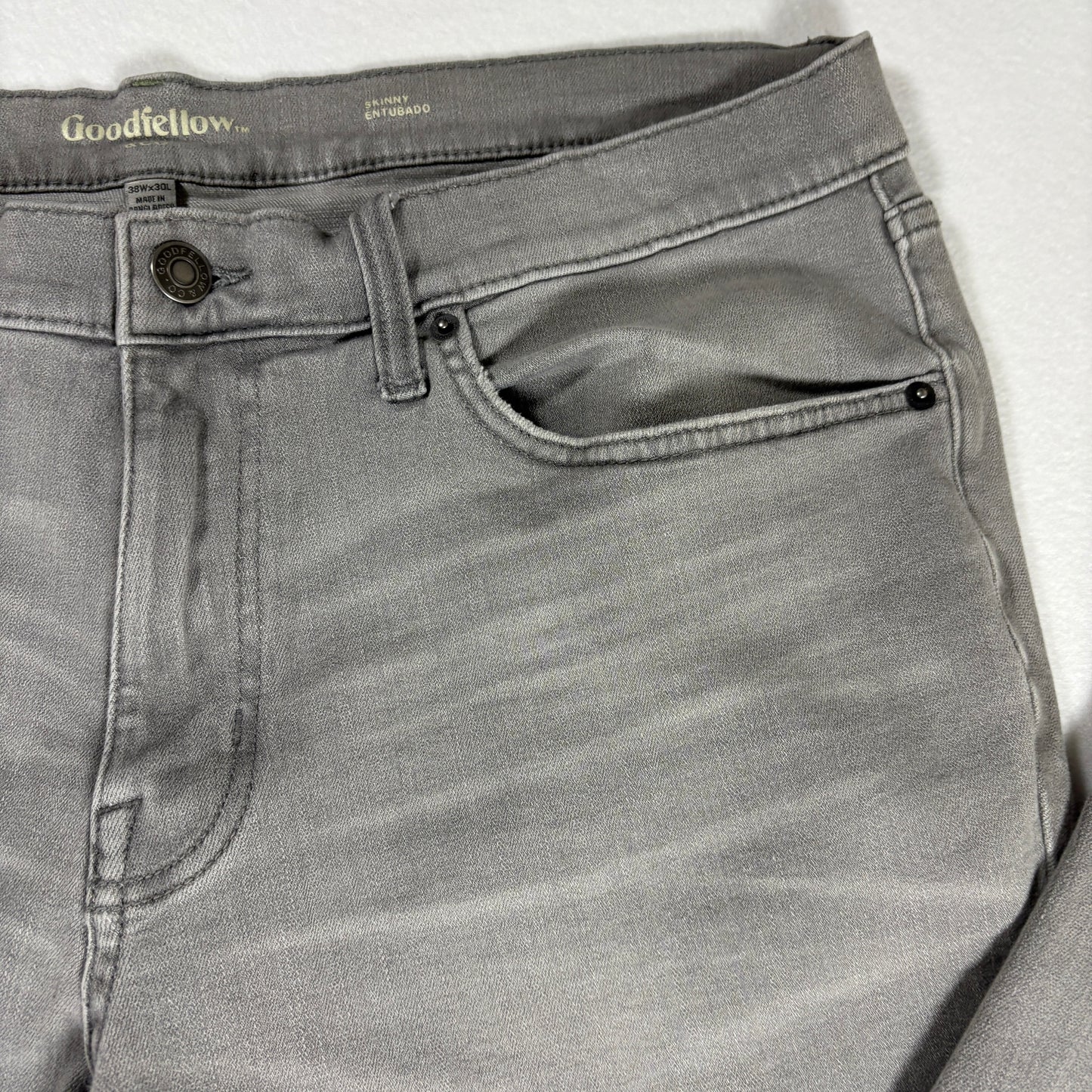 Goodfellow & Co Men’s Gray Jeans Slim Straight Fit Size 38x30