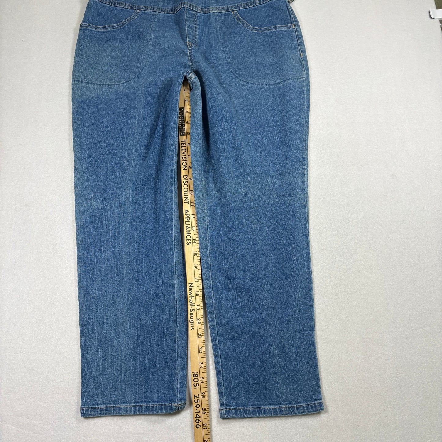 Terra & Sky Womens Plus 14W Petite Jeans NWT Straight Comfort Waist Stretch Denim