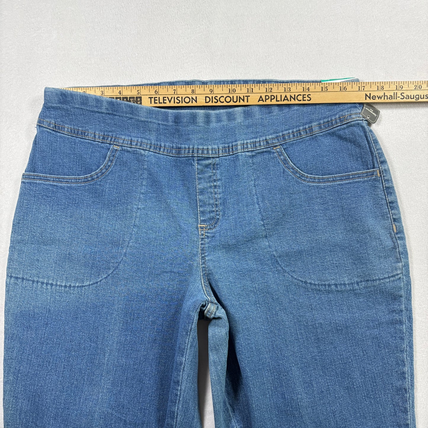 Terra & Sky Womens Plus 14W Petite Jeans NWT Straight Comfort Waist Stretch Denim