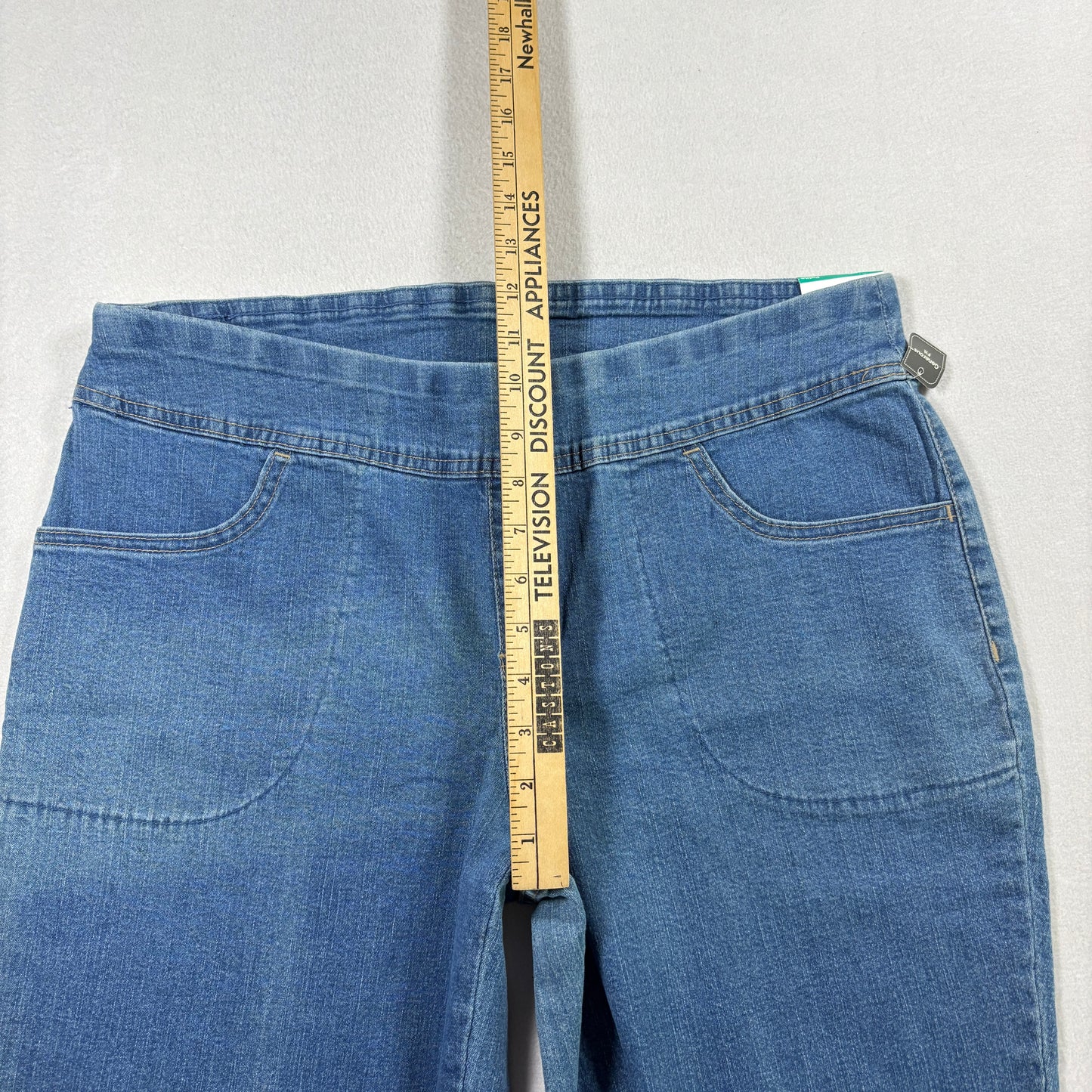 Terra & Sky Womens Plus 14W Petite Jeans NWT Straight Comfort Waist Stretch Denim