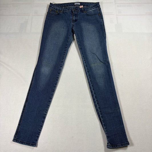 A.S.T. Jeans Juniors Size 3 Blue Stretch Skinny Jeans Embroidered Pockets