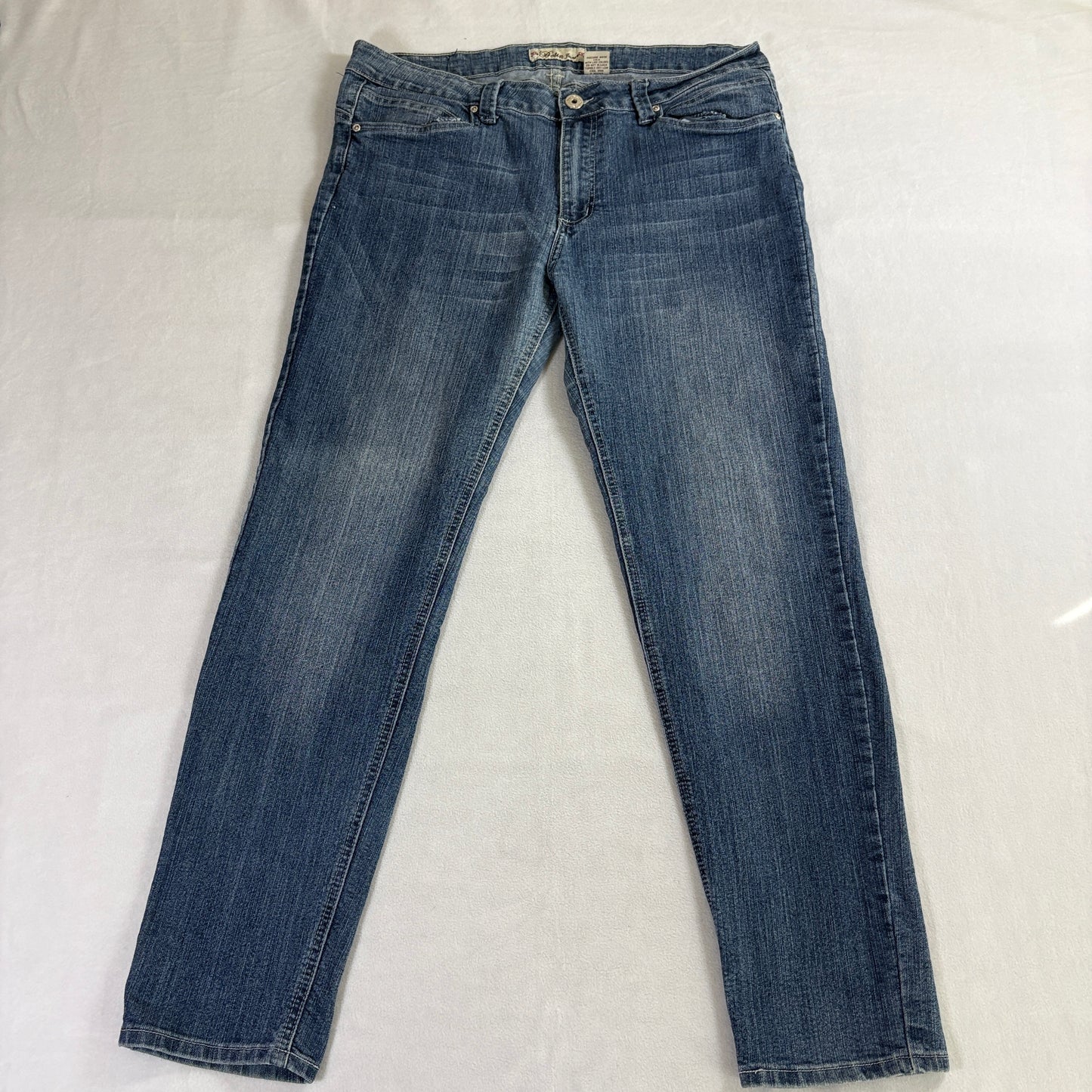 Botin Womens Bootcut Jeans 18 Blue Stretch Denim Embellished Studded Pocket Y2K