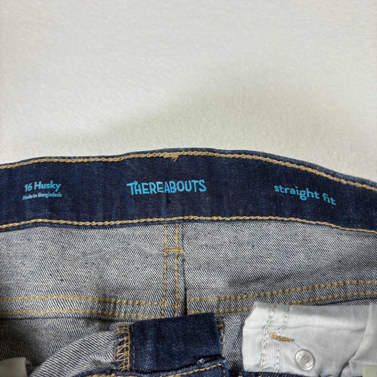 Thereabouts Boys Jeans Size 16 Husky Straight Fit Dark Wash Denim