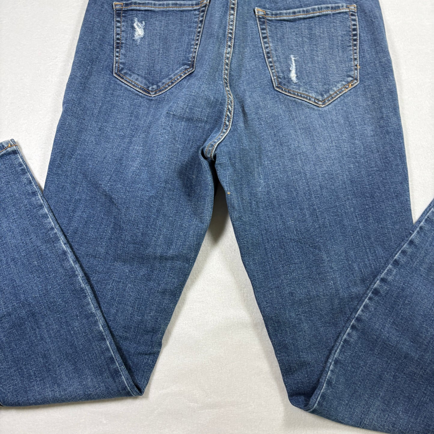 Wild Fable Womens Jeans 14/32R Y2K Racing Stripe Distressed Skinny Blue Denim