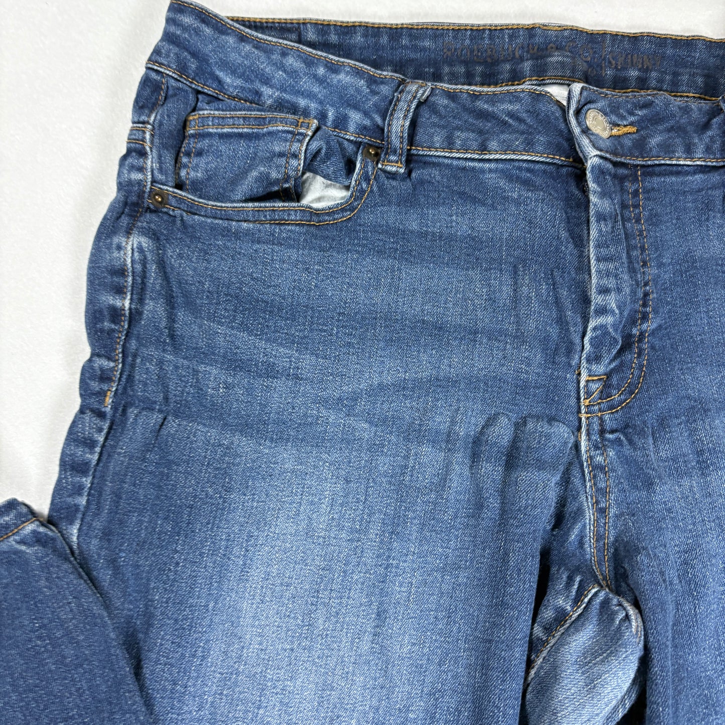 Roebuck & Co. Jeans Size 14 Boys Skinny Fit Blue Denim Made in Bangladesh