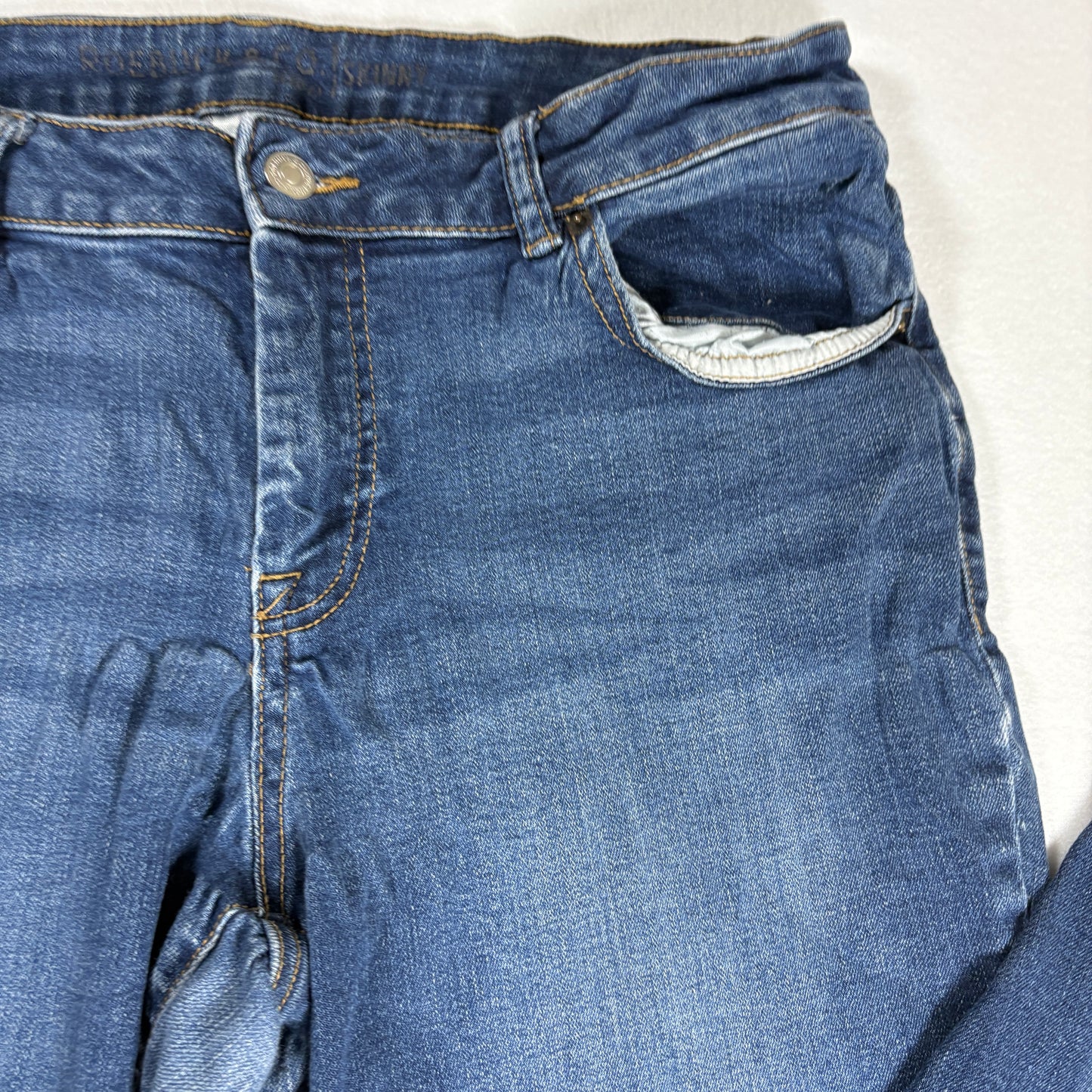 Roebuck & Co. Jeans Size 14 Boys Skinny Fit Blue Denim Made in Bangladesh