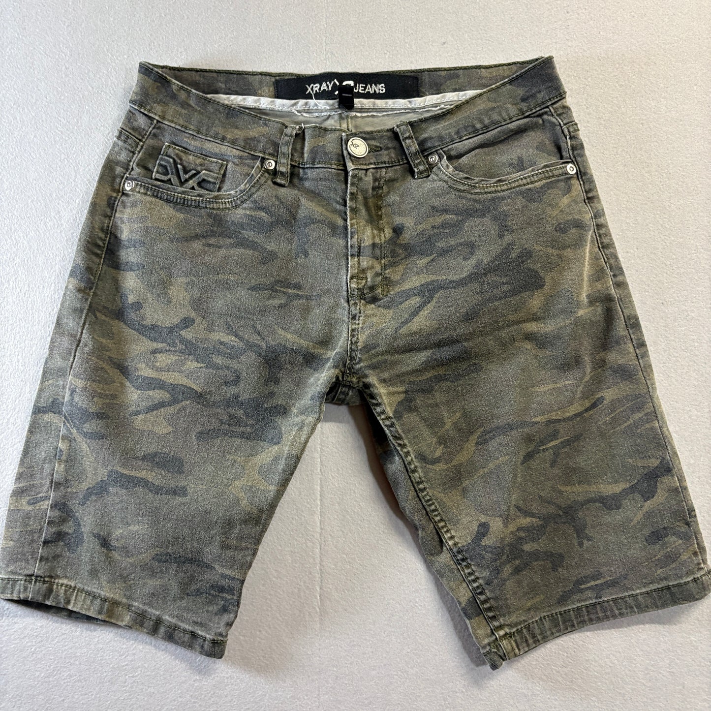 XRAY Jeans Camo Denim Shorts Tag 30 Fits Like 30 Streetwear Y2K Skate Cargo