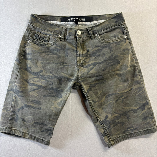 XRAY Jeans Camo Denim Shorts Tag 30 Fits Like 30 Streetwear Y2K Skate Cargo