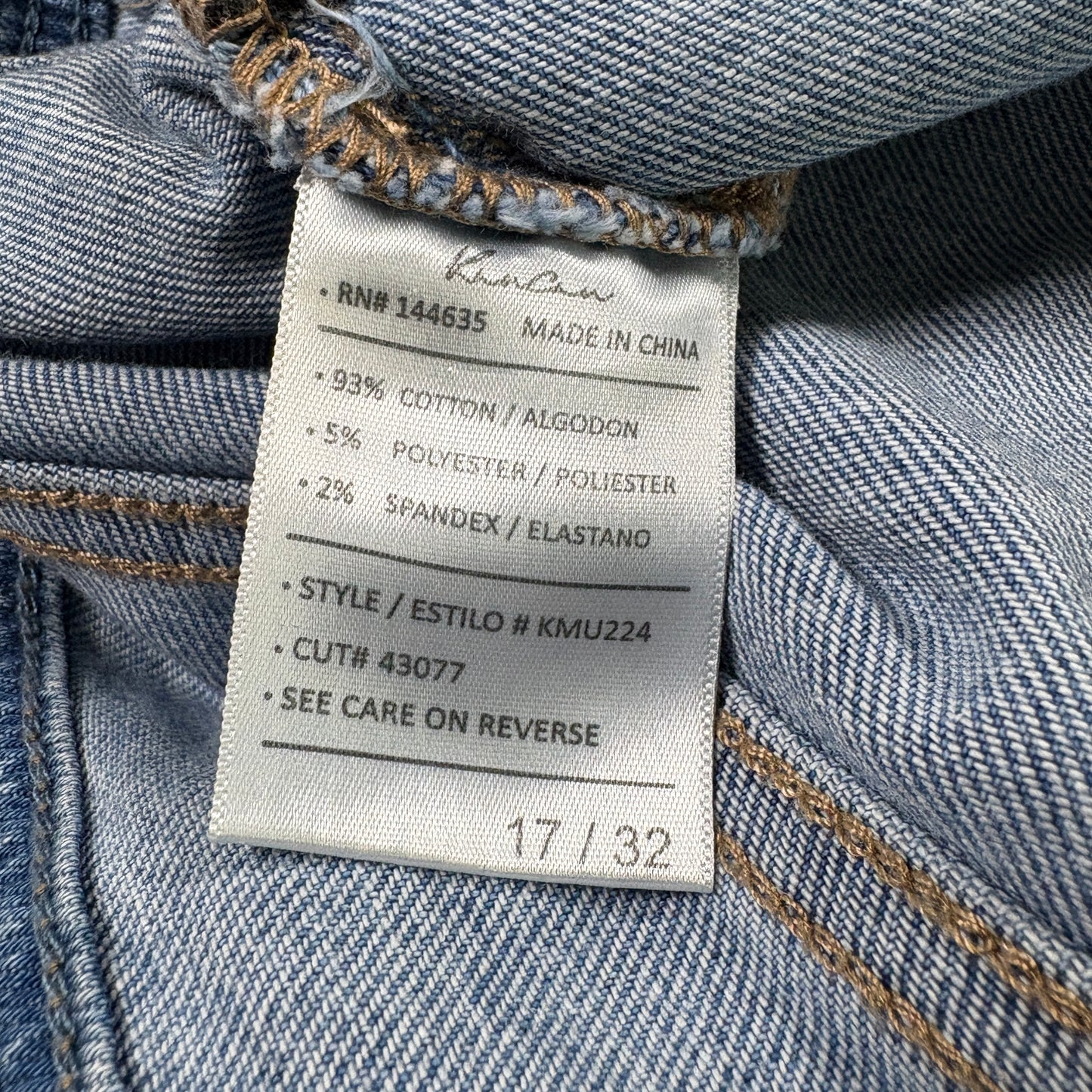 Kim Camo Maurices Womens Jeans 17/32 Y2K Raw Hem Distressed Grunge Blue Denim