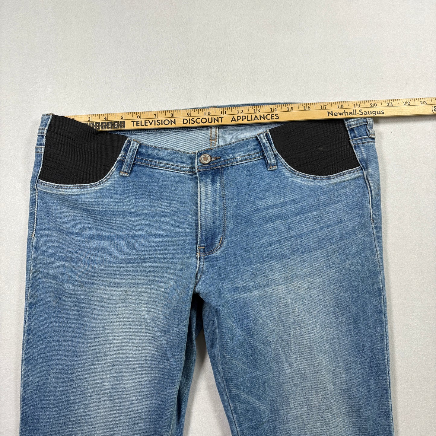 Kim Camo Maurices Womens Jeans 17/32 Y2K Raw Hem Distressed Grunge Blue Denim