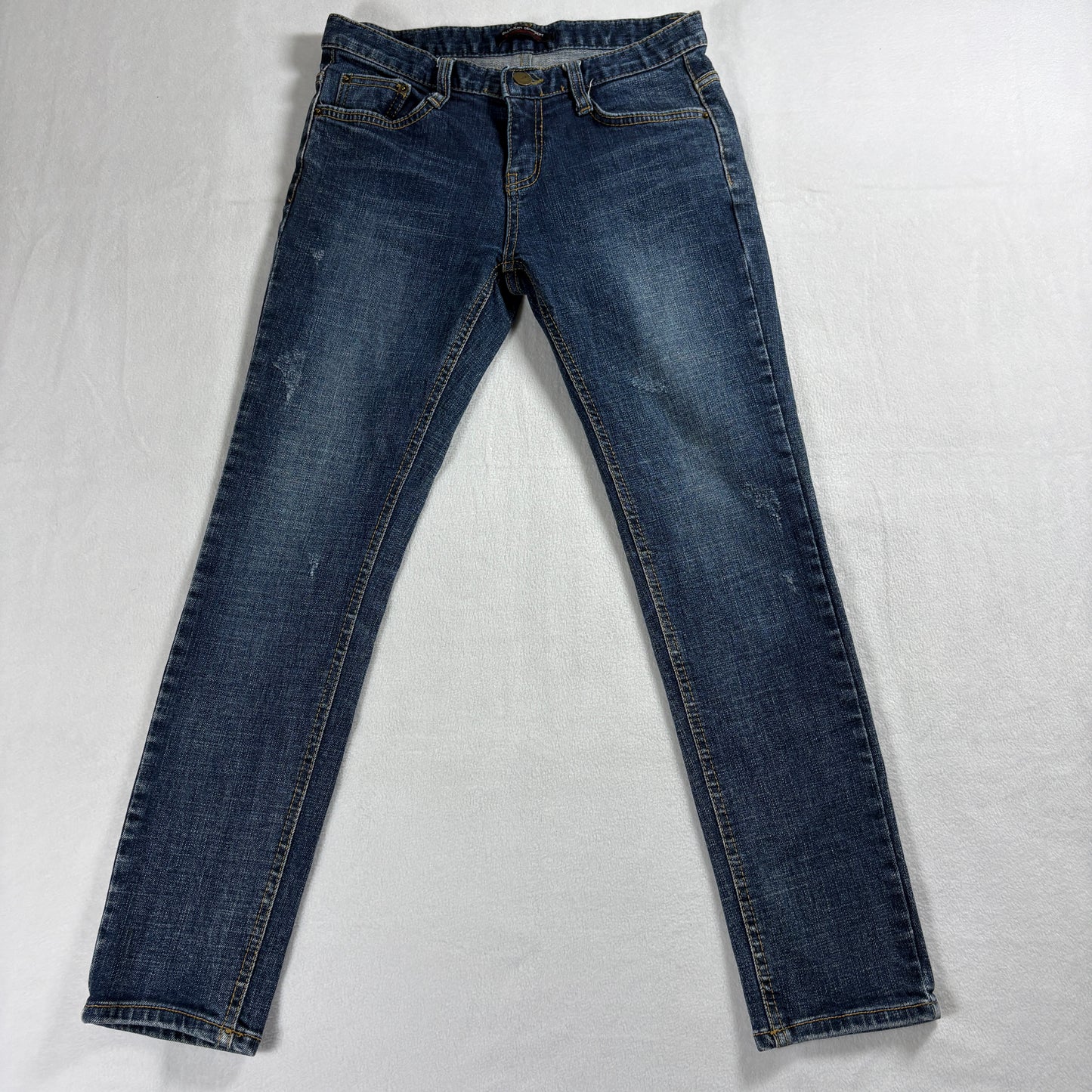Billie Jean Jeans Womens Skinny Straight Size S Blue Stretch Denim Pants Vintage