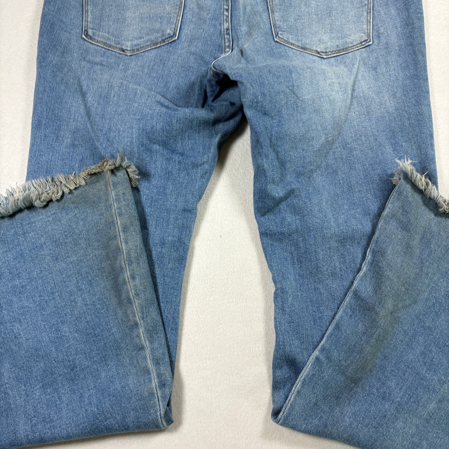 Kim Camo Maurices Womens Jeans 17/32 Y2K Raw Hem Distressed Grunge Blue Denim