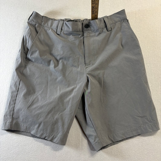 Banana Republic Golf Shorts Gray Performance Stretch Chino 34 Active Casual