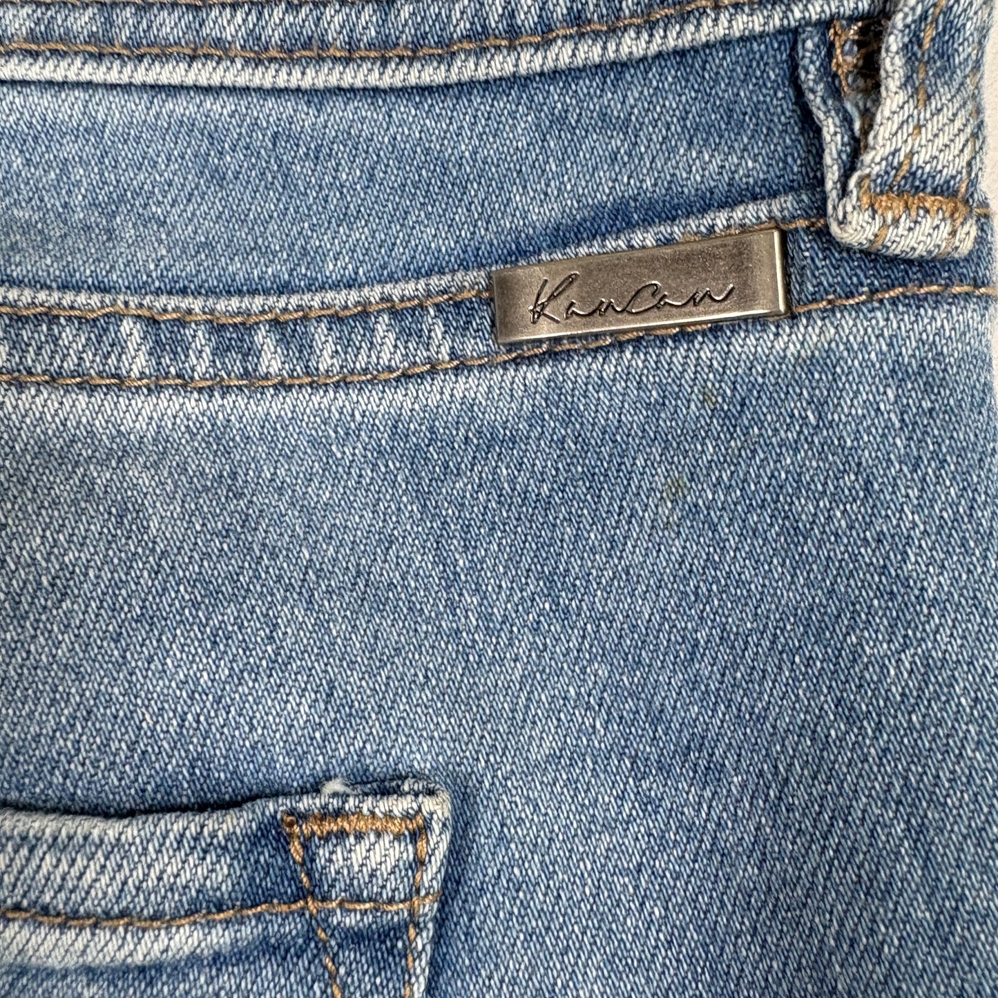 Kim Camo Maurices Womens Jeans 17/32 Y2K Raw Hem Distressed Grunge Blue Denim