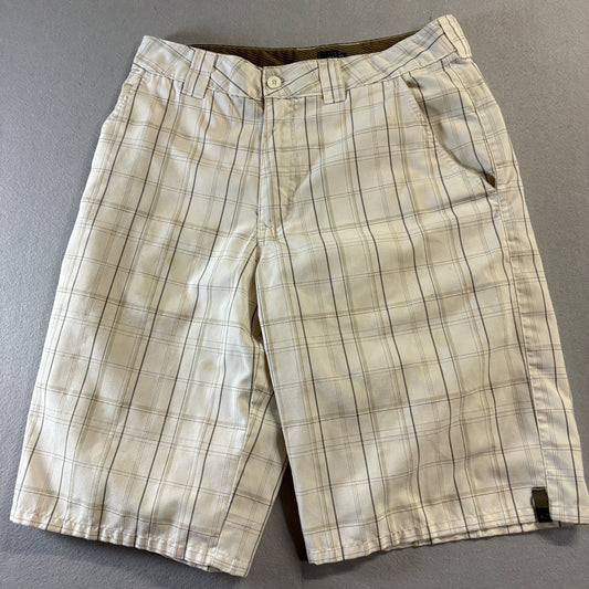 O'Neill Plaid Golf Shorts Tag 30 Fits Like 32 Surf Skate Casual Y2K Beige