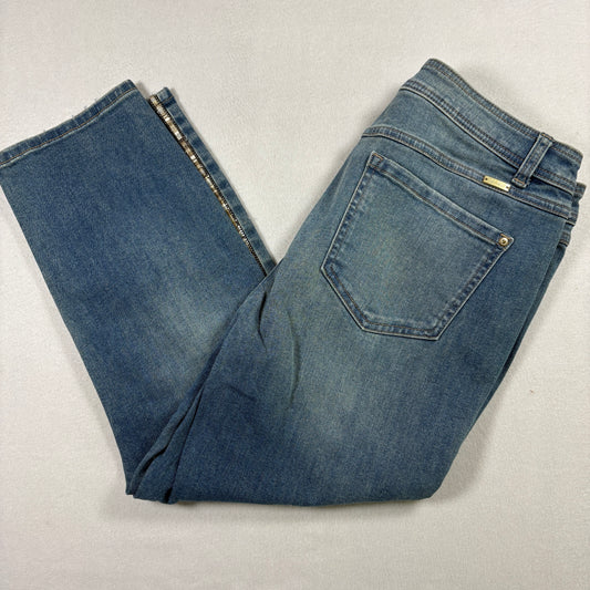 INC Womens Jeans 14 Skinny Leg Blue Denim Mid Rise Stretch Y2K Vintage Grunge