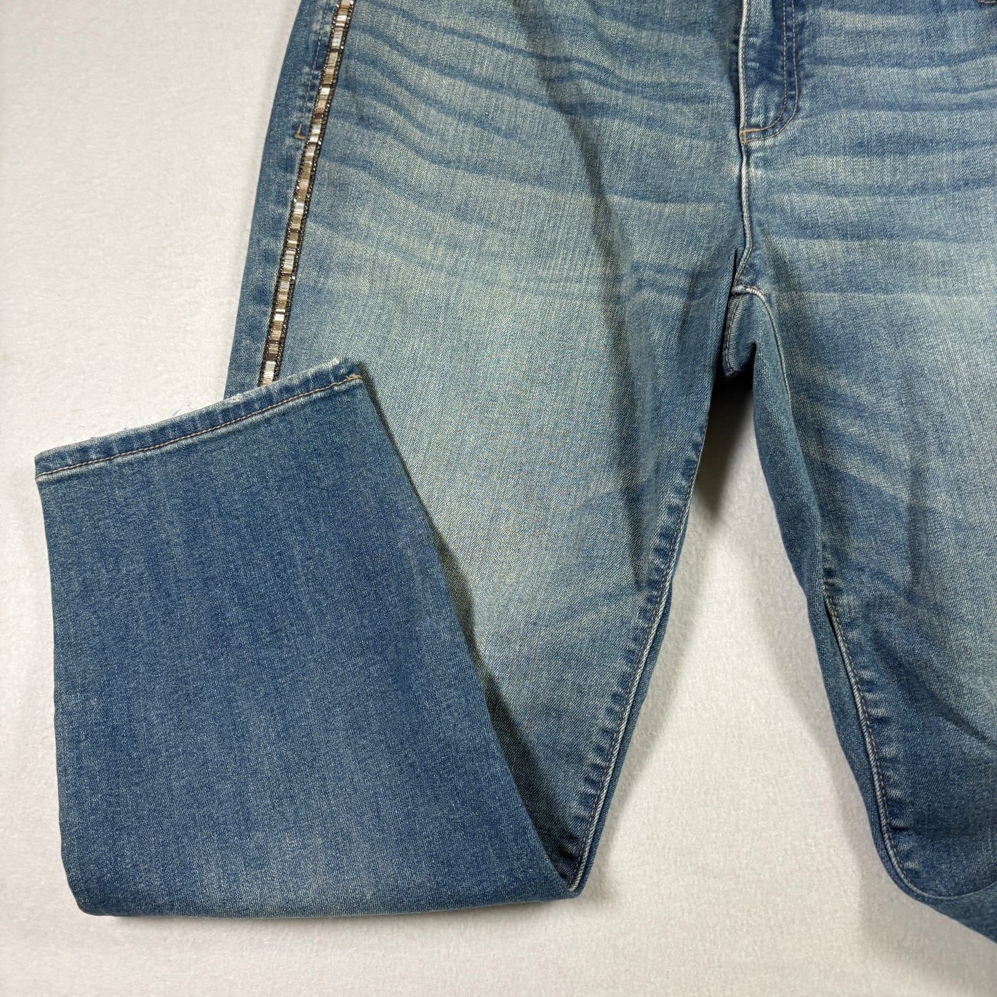 INC Womens Jeans 14 Skinny Leg Blue Denim Mid Rise Stretch Y2K Vintage Grunge