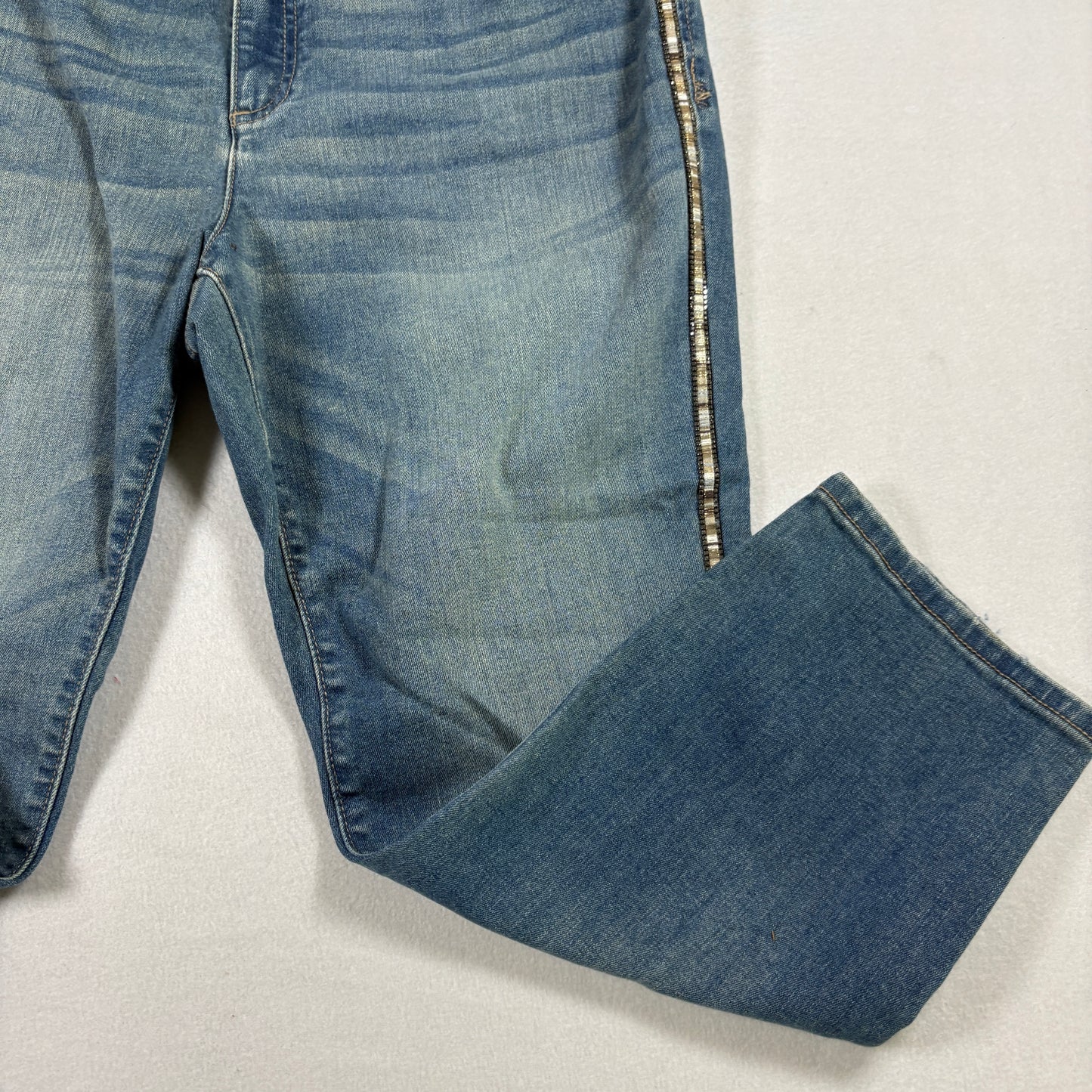 INC Womens Jeans 14 Skinny Leg Blue Denim Mid Rise Stretch Y2K Vintage Grunge