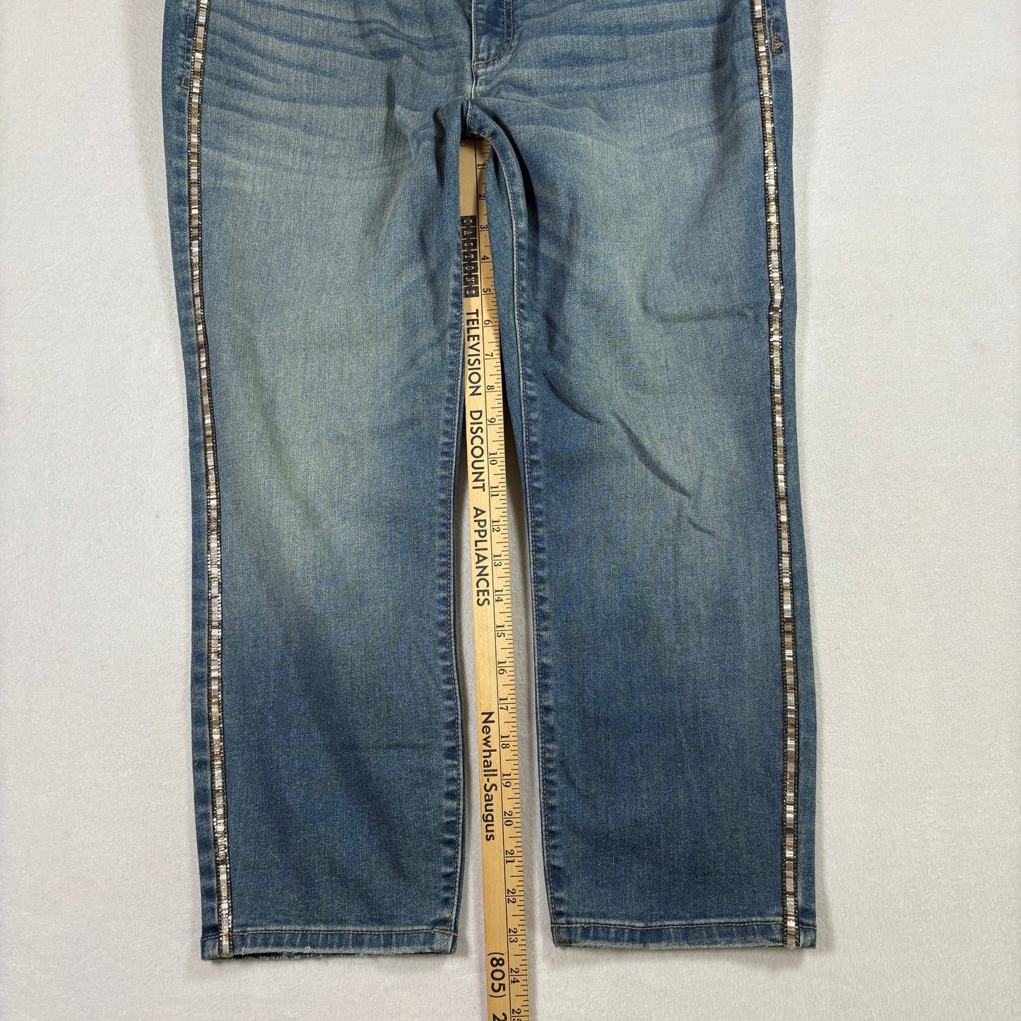 INC Womens Jeans 14 Skinny Leg Blue Denim Mid Rise Stretch Y2K Vintage Grunge