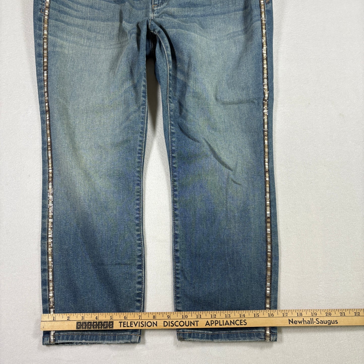 INC Womens Jeans 14 Skinny Leg Blue Denim Mid Rise Stretch Y2K Vintage Grunge