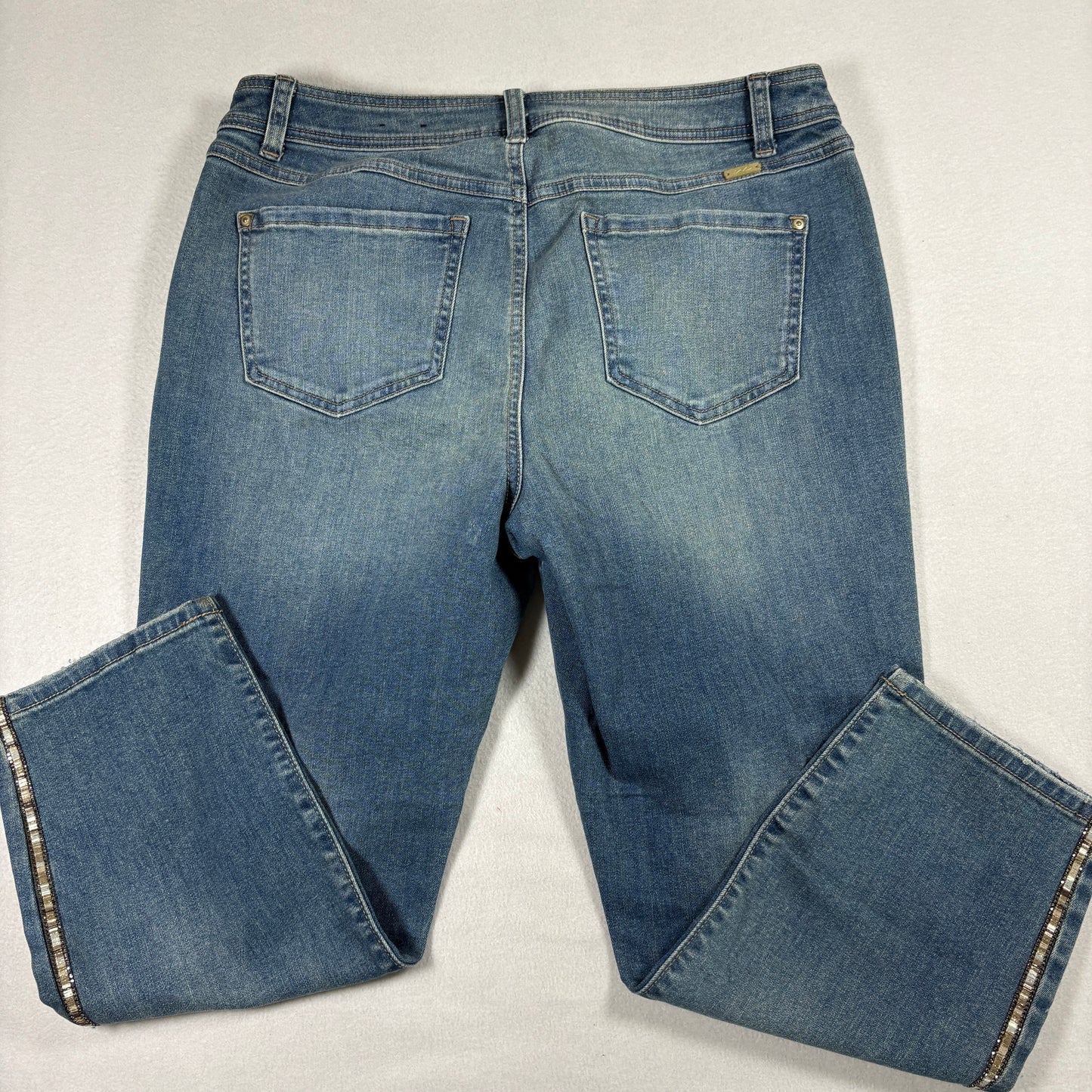 INC Womens Jeans 14 Skinny Leg Blue Denim Mid Rise Stretch Y2K Vintage Grunge